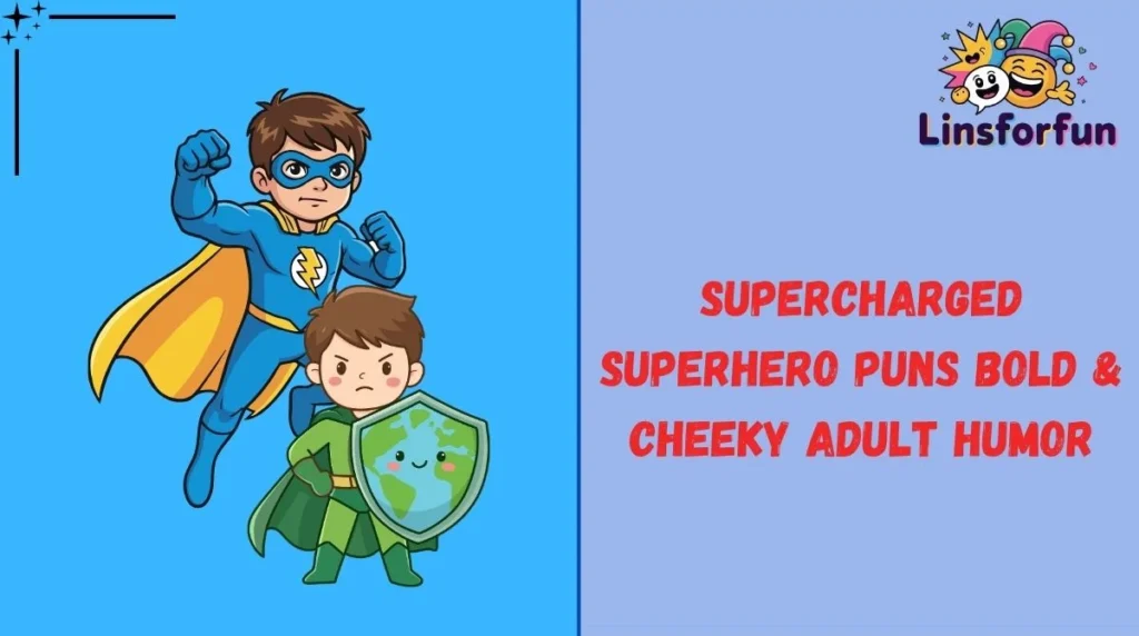 Supercharged Superhero Puns Bold & Cheeky Adult Humor